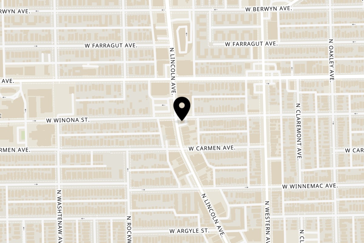 Map showing the location of Tacos Don Misael on 5119 N Lincoln Ave in Chicago
